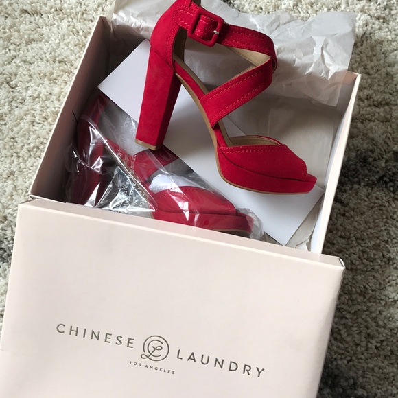 Chinese Laundry Shoes - NIB Chinese Laundry Cherry Red Block Heels